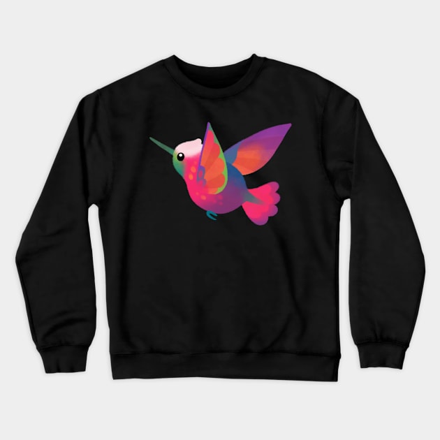 Snow capped Hummingbird Crewneck Sweatshirt by pikaole